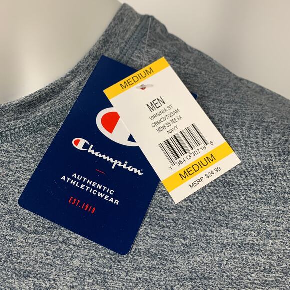 Champion Virginia State Trojans Mens Grey T-Shirt Medium - Picture 4 of 4